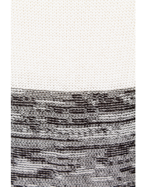 BCBGMAXAZRIA Long Sleeve Hi-Low Sweater close w/ white