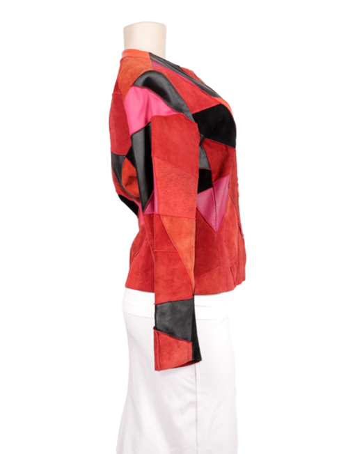 MARGARET GODFREY Patchwork Leather Jacket