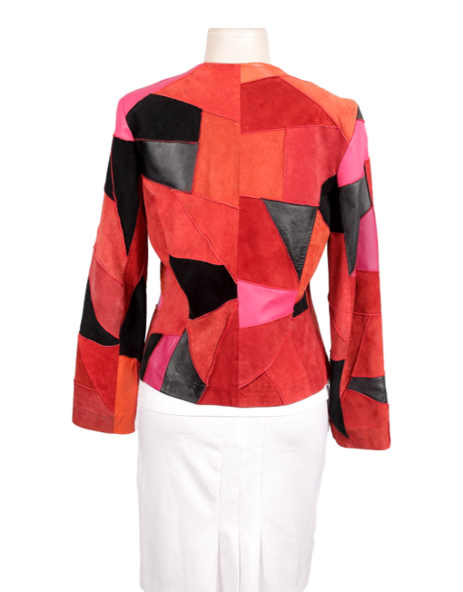 MARGARET GODFREY Patchwork Leather Jacket