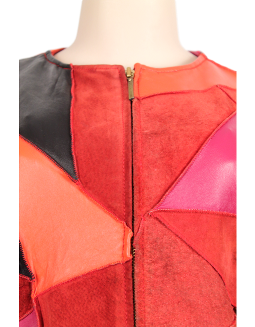 MARGARET GODFREY Patchwork Leather Jacket