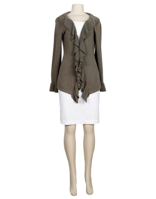 TYLER BOE Frilled Cardigan