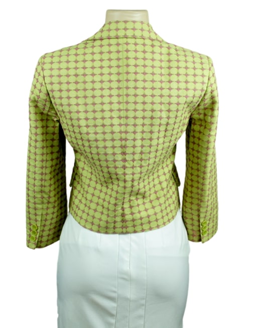 BCBG MAXZARIA Crop Print Blazer-Back- eKlozet Luxury Consignment Boutique