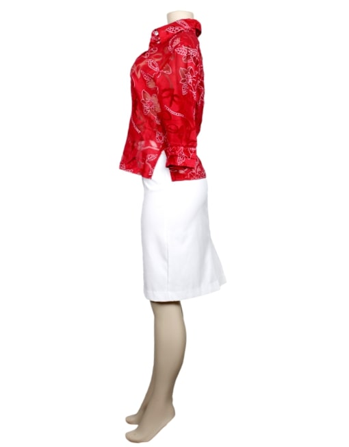 CHOICES Floral Button-Up-Left Side - eKlozet Luxury Consignment