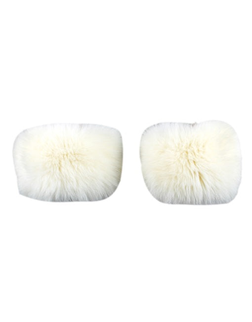 UNBRANDED Natural White Fox Cuffs