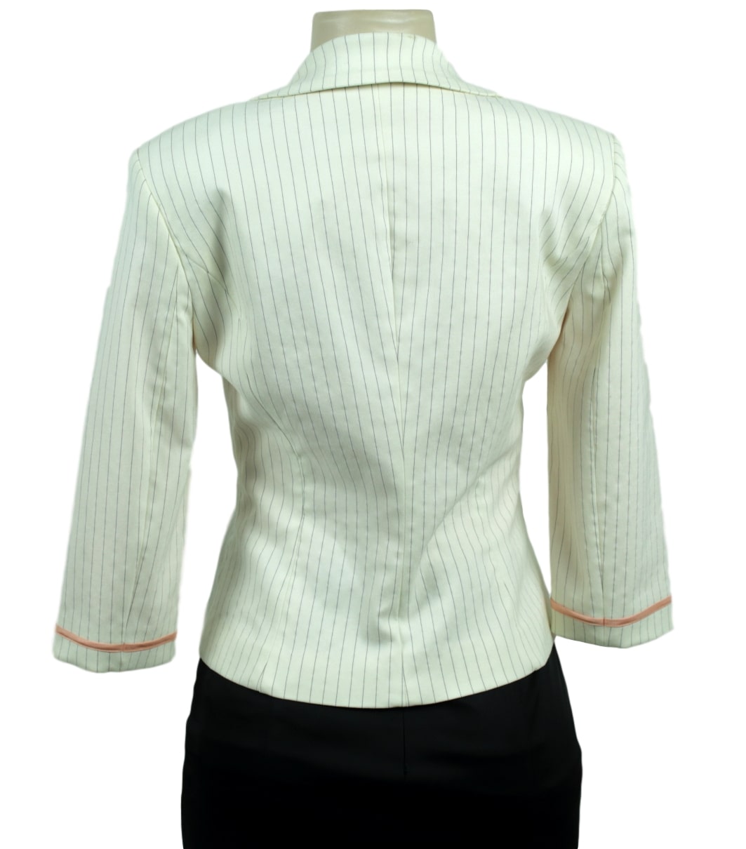 Symmetry Pinstriped Blazer-BACK - eKlozet Luxury Consignment