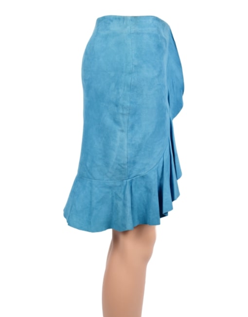 CACHE SUEDE MINI SKIRT -SIDE- eKlozet Luxury Consignment