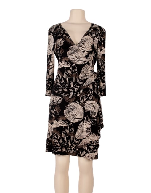 BCBG Knee Length Wrap Dress - eKlozet Luxury Consignment
