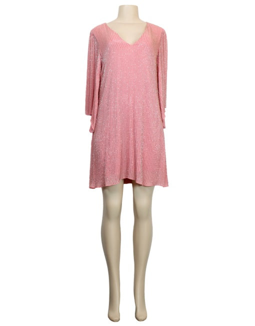 ALICE + OLIVIA Beaded Mini Long Sleeve Dress