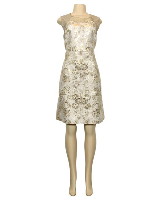 ELIE TAHARI 'Vera' Metallic Dress