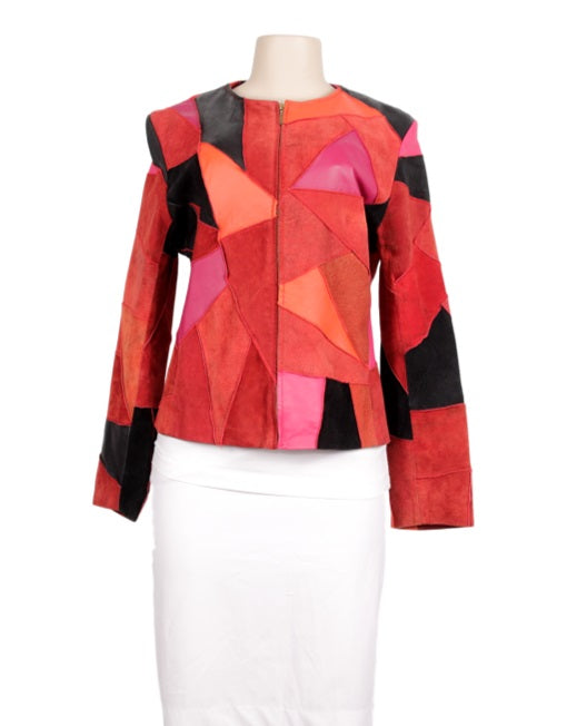 MARGARET GODFREY Patchwork Leather Jacket