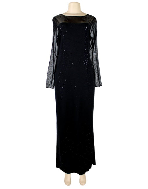 ST. JOHN Bateau Neck Long Dress