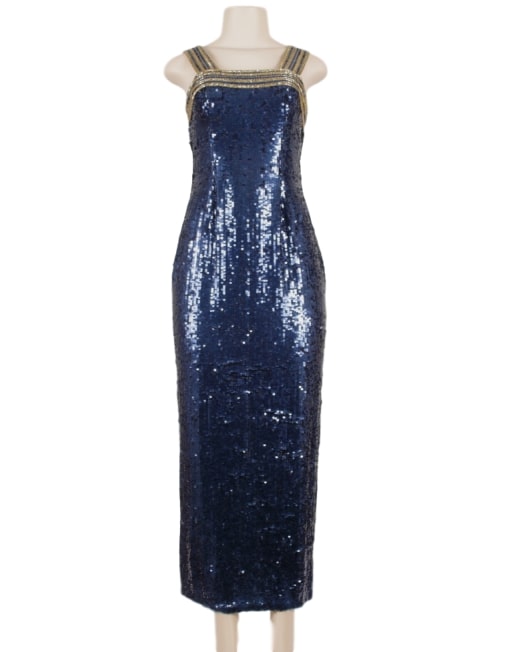 BLACK TIE OLEG CASSINI SEQUIN GOWN - eKlozet Luxury Consignment