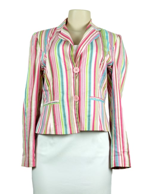 Will Smith Striped Blazer Front- Front- eKlozet Luxury Consignment Boutique