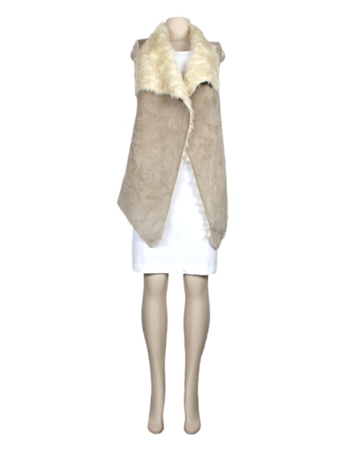 Suede Open Vest