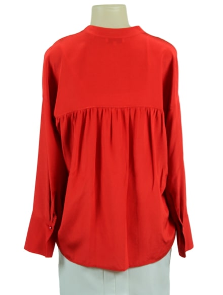 Vince. Silk Collarless Top w/ Tags - eKlozet Luxury Consignment