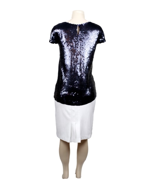 THOERY Short Sleeve Sequin Top-eKlozet Luxury Consignment Boutique