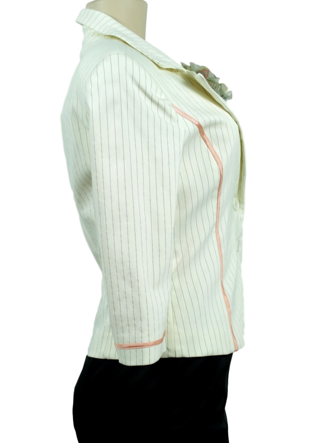 Symmetry Pinstriped Blazer-RIGHT SIDE - eKlozet Luxury Consignment