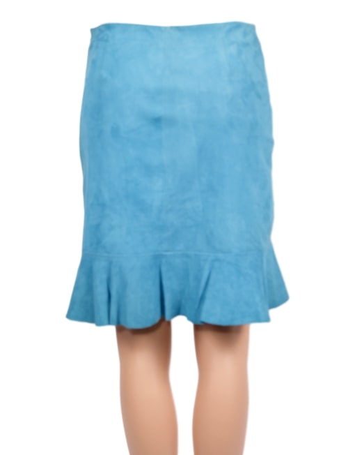 CACHE SUEDE MINI SKIRT -BACK- eKlozet Luxury Consignment