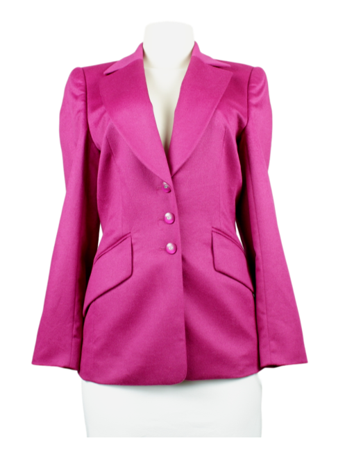 Escada Fuchsia Blazer Front - eKlozet Luxury Consignment Boutique