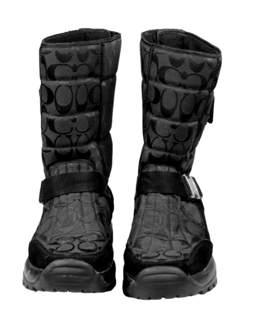 COACH 'Sharron' Signature C and Suede Boots Front