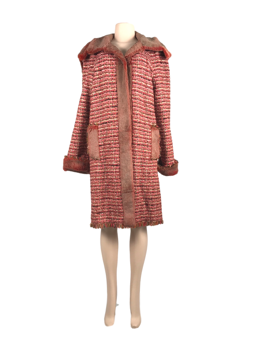 CHANEL TWEED/FUR REVERSIBLE LAPIN COAT - eKlozet Luxury Consignment
