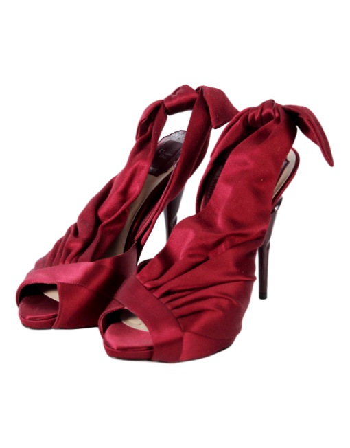 CHRISTIAN DIOR SATIN PLATFORM PUMPS - eKlozet Luxury Consignment