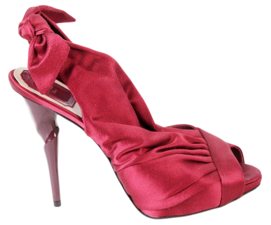 CHRISTIAN DIOR SATIN PLATFORM PUMPS - eKlozet Luxury Consignment