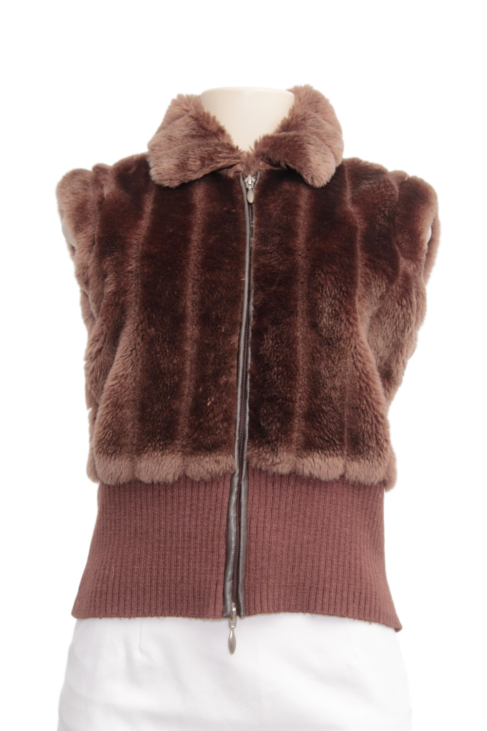 Essentials By Milano Faux Fur Vest - eKlozet Luxury Consignment