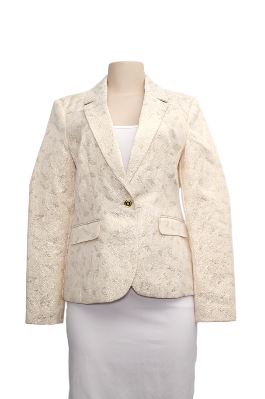 DANA BUCHMAN Metallic Jacquard Blazer - eKlozet Luxury Consignment