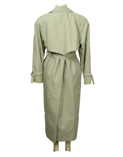London Fog Belted Trench Coat Back