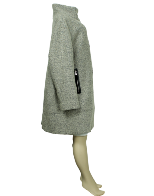 CALVIN KLEIN Boucle Coat Side