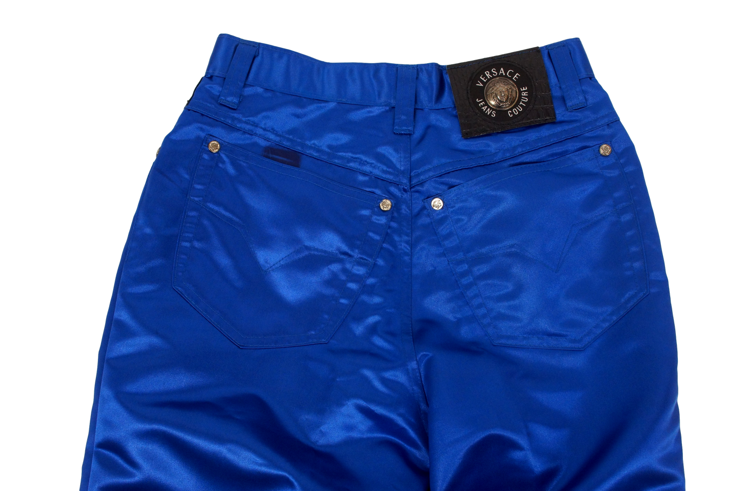 VERSACE COUTURE SATIN JEANS - eKlozet Luxury Consignment