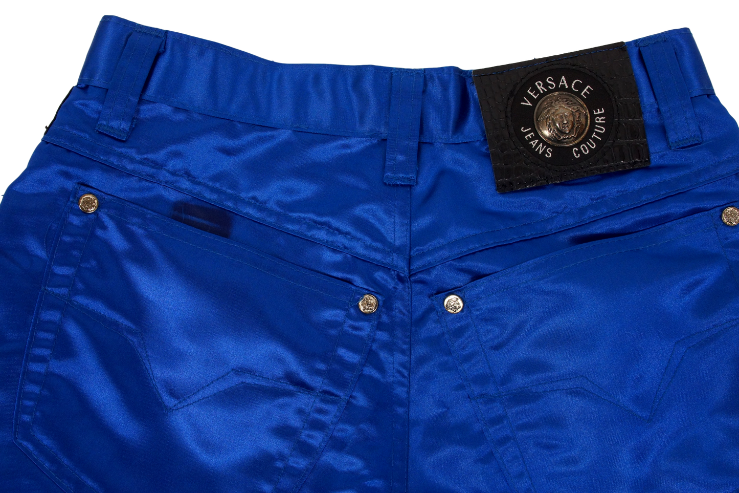 VERSACE COUTURE SATIN JEANS - eKlozet Luxury Consignment