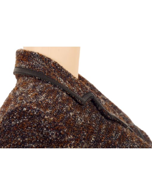 ST. JOHN KNIT TWEED SUIT WITH LEATHER TRIM - eKlozet Luxury Consignment