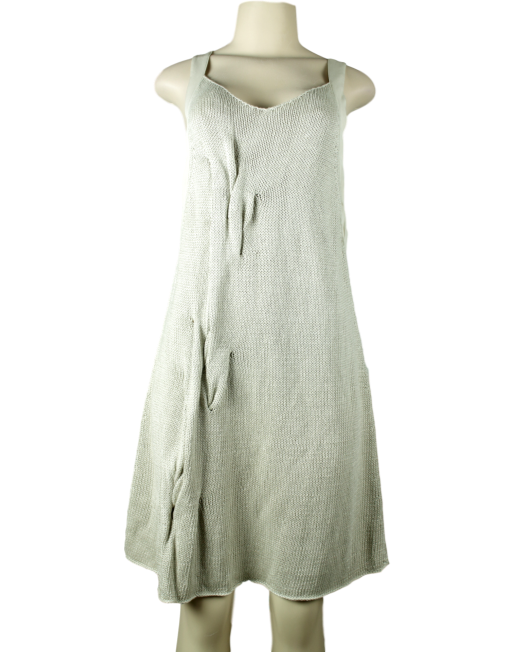 TSE Linen and Silk Midi Dress Front - eKlozet Luxury Boutique