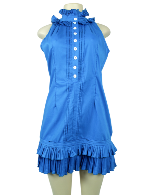 CHRISTIAN CALIENDO Ruffle Sleeveless Mini Dress - eKlozet Luxury Consignment