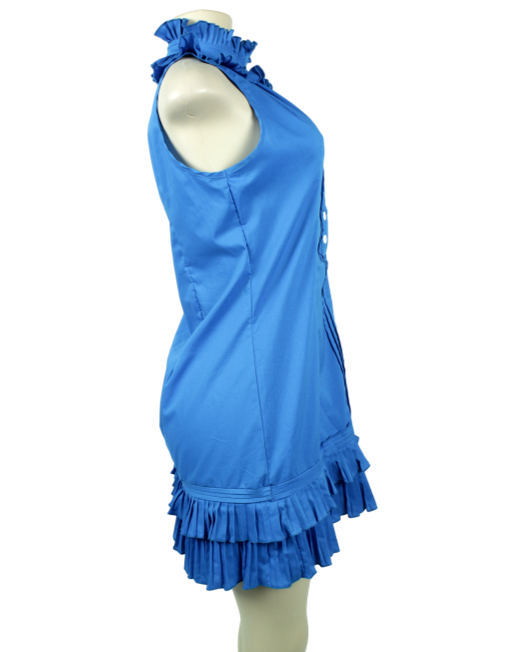 CHRISTIAN CALIENDO Ruffle Sleeveless Mini Dress - eKlozet Luxury Consignment