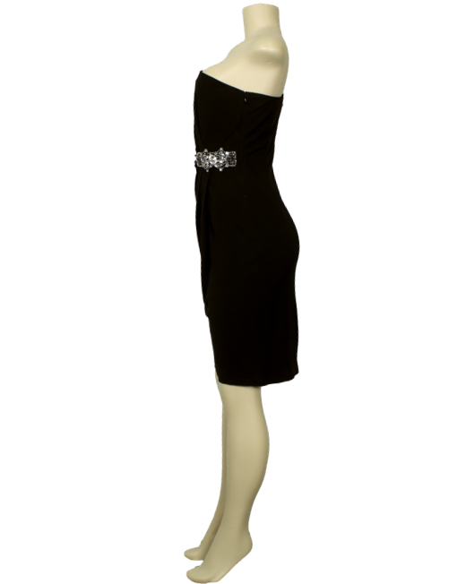 DAVID MEISTER One Shoulder Knee-Length Dress Side