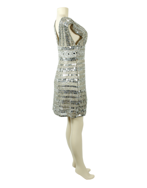SCALA COUTURE Sequin Double V Cocktail Dress w/ Tags - eKlozet Luxury Consignment