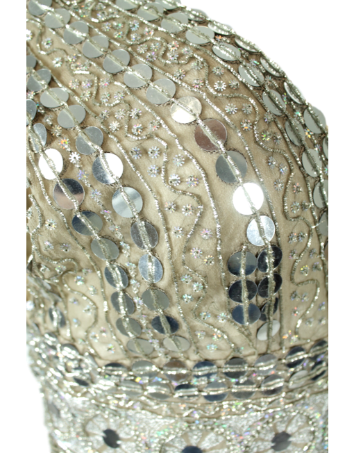 SCALA COUTURE Sequin Double V Cocktail Dress w/ Tags - eKlozet Luxury Consignment