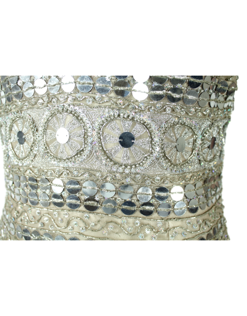 SCALA COUTURE Sequin Double V Cocktail Dress w/ Tags - eKlozet Luxury Consignment