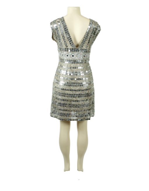 SCALA COUTURE Sequin Double V Cocktail Dress w/ Tags - eKlozet Luxury Consignment