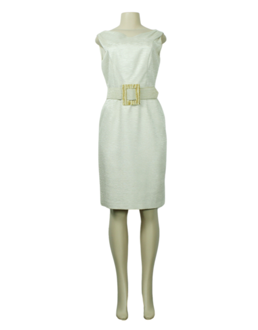 DAVID MEISTER Sleeveless Metallic Dress
