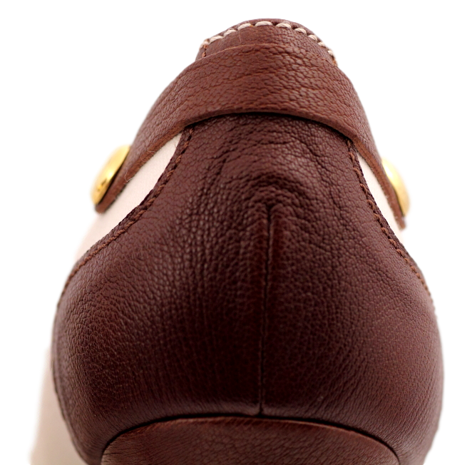 ETRO CREAM AND LEATHER PUMP - eKlozet Luxury Consignment