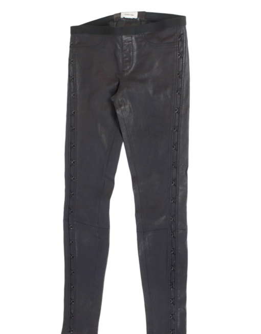 HELMUT LANG Lamb Leather Skinny Leg Pants