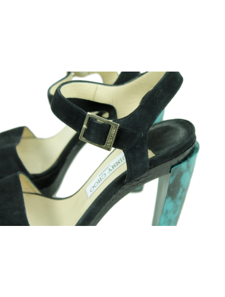 Jimmy Choo Suede Platform Sandals - eKlozet Luxury Consignment
