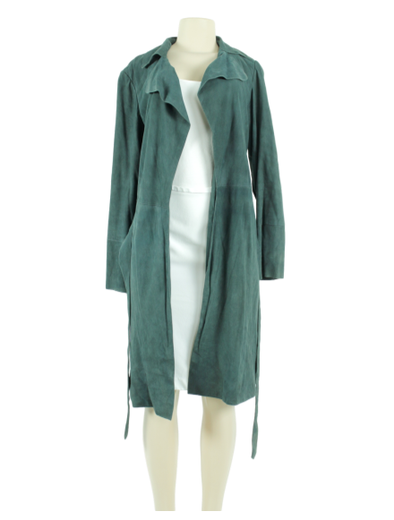 Free People Lambskin Suede Knee-Length Coat - eKlozet Luxury Consignment