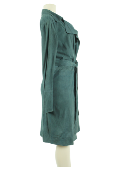 Free People Lambskin Suede Knee-Length Coat - eKlozet Luxury Consignment