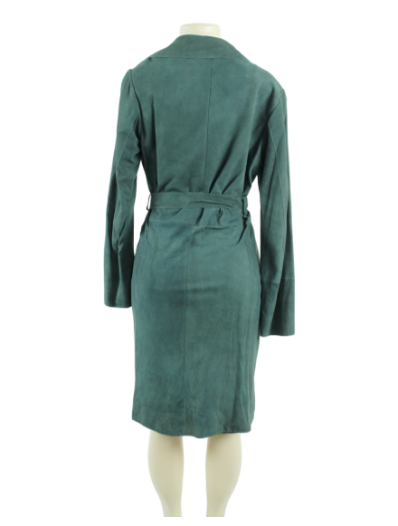 Free People Lambskin Suede Knee-Length Coat - eKlozet Luxury Consignment