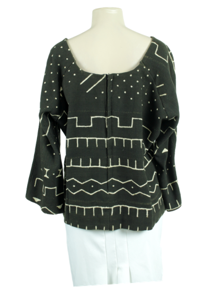 Custom African Print U-Neck Top - eKlozet Luxury Consignment